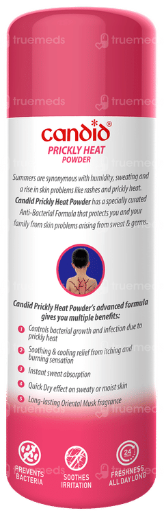 Candid New Rose Prickly Heat Powder 120gm Candid New Rose Prickly Heat Powder 120gm