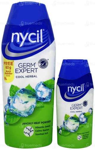Nycil Germ Expert Cool Herbal Prickly Heat Powder 150gm With 50gm Free