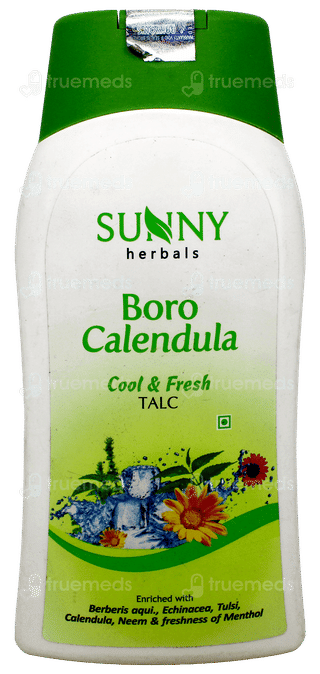 Sunny Herbals Boro Calendula Cool And Fresh Talc 100Gm