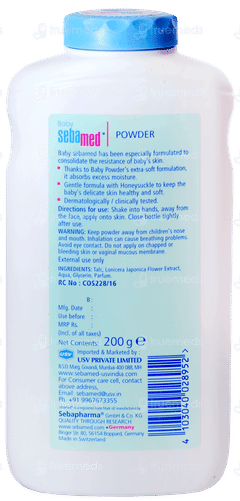 Sebamed Baby With Honeysuckle Powder 200gm