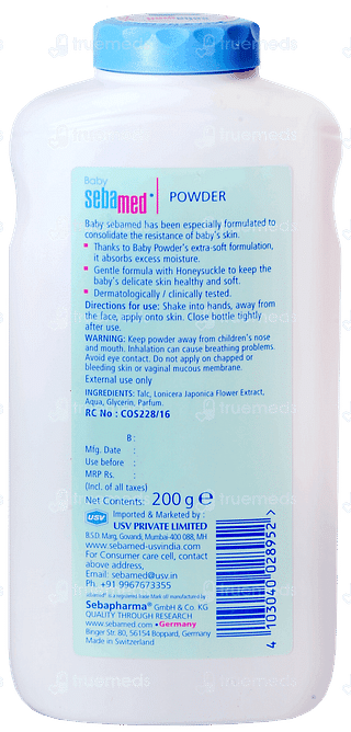 Sebamed Baby Honeysuckle Powder 200gm