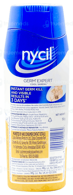 Nycil Germ Expert Cool Sandal Prickly Heat Powder 150Gm With 50Gm Free
