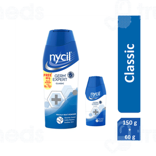 Nycil Germ Expert Classic Prickly Heat Powder 150Gm With 60Gm Free