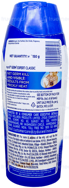 Nycil Germ Expert Classic Prickly Heat Powder 150Gm With 60Gm Free