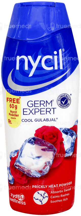 Nycil Germ Expert Cool Gulabjal Prickly Heat Powder 150gm With 60gm Free