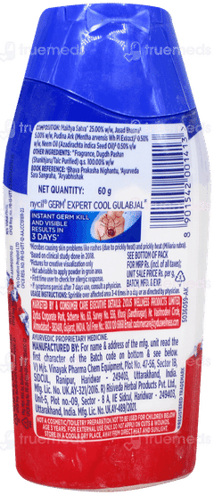 Nycil Germ Expert Cool Gulabjal Prickly Heat Powder 150Gm With 60Gm Free