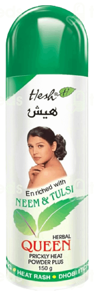 Hesh Herbal Queen Neem & Tulsi Prickly Heat Powder Plus 150Gm