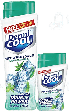 Dermi Cool New Improved Menthol Regular Prickly Heat Powder 150Gm With 60Gm Free