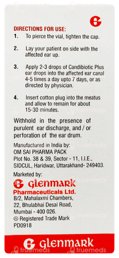Candibiotic Plus Ear Drops 5ml Candibiotic Plus Ear Drops 5ml