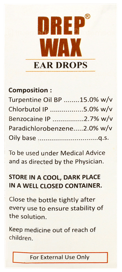 Drep Wax Ear Drops 10ml Drep Wax Ear Drops 10ml