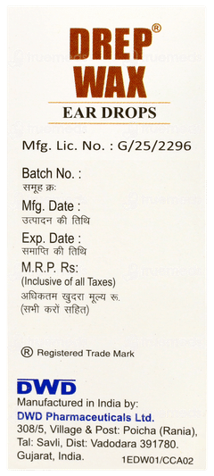 Drep Wax Ear Drops 10ml Drep Wax Ear Drops 10ml