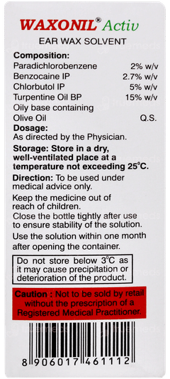 Waxonil Activ Ear Drops 10ml
