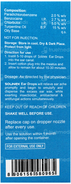 Solinex Ear Drops 10Ml