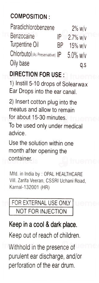 Solearwax Ear Drops 10ml