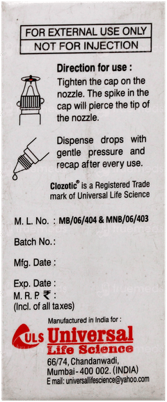 Clozotic Ear Drops 5Ml Clozotic Ear Drops 5Ml