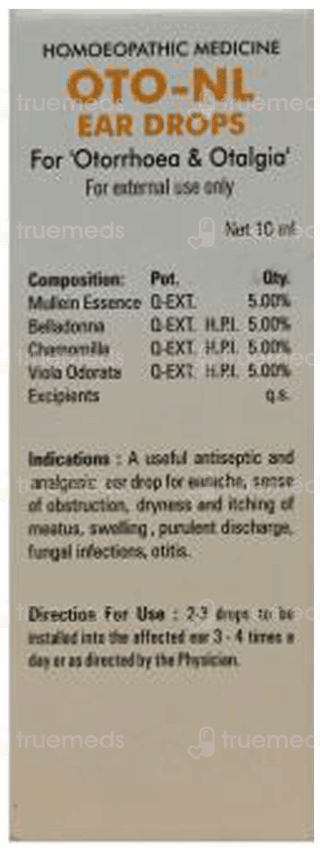 Oto Nl Ear Drop 10 Ml