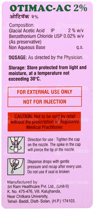 Otimac Ac 2% Ear Drops 10ml