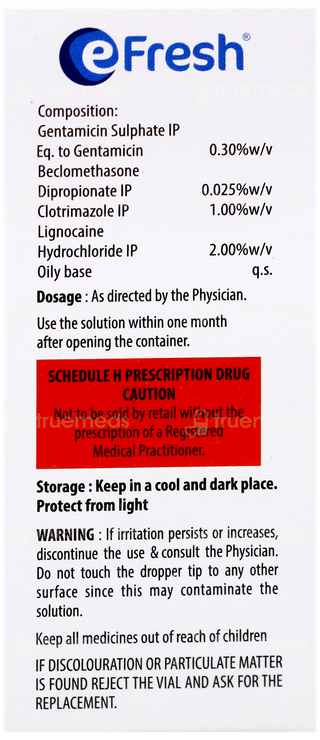 E Fresh Ear Drops 5Ml