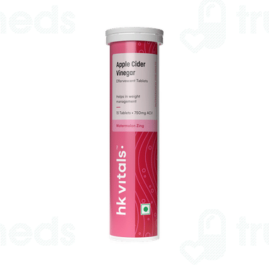 Hk Vitals Apple Cider Vinegar 750mg Watermelon Flavour Effervescent Tablet 15 - Uses, Side Effects, Dosage, Price | Truemeds Hk Vitals Apple Cider Vinegar 750mg Watermelon Flavour Effervescent Tablet 15 - Uses, Side Effects, Dosage, Price | Truemeds