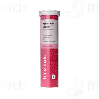 Healthkart Hk Vitals Apple Cider Vinegar 750mg Watermelon Flavour Effervescent Tablet 15