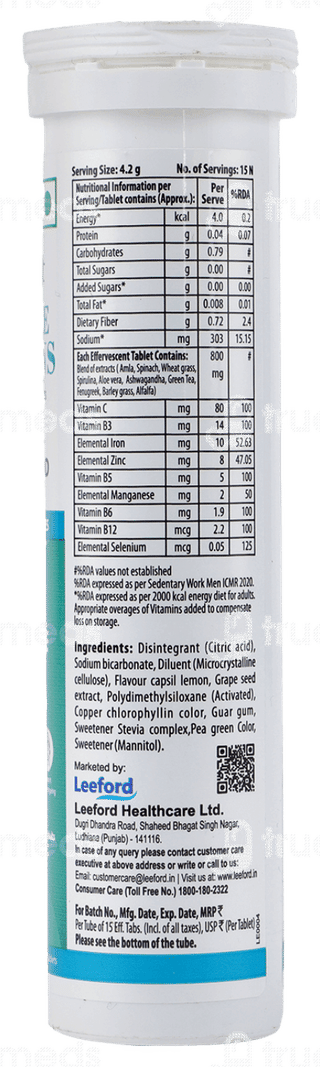 Geofit Whole Greens Effervescent Tablet 15