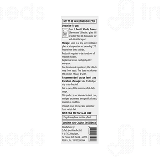 Geofit Whole Greens Effervescent Tablet 15