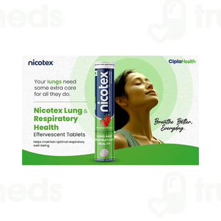 Nicotex Lung And Respiratory Health Strawberry Flavour Effervescent Tablet 15