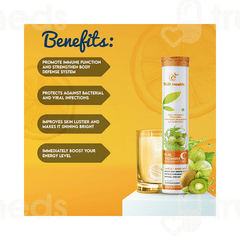 Eur Vitamin C Orange Flavour Effervescent Tablet 20