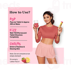 Chicnutrix Glow Strawberry & Lemon Flavour Effervescent Tablet 10
