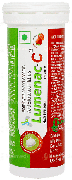Lumenac C Strawberry Flavour Effervescent Tablet 10