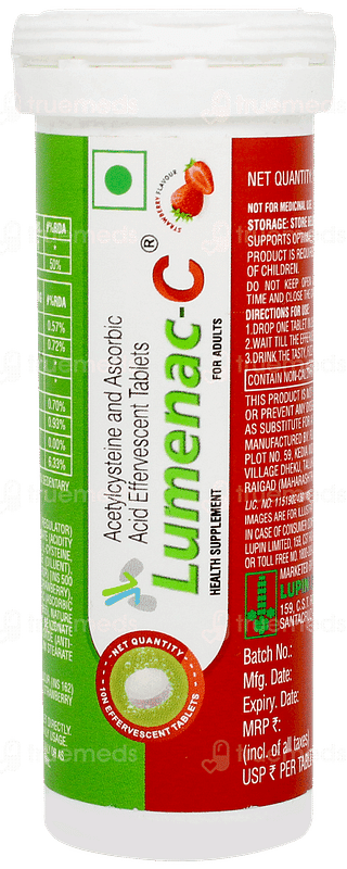 Lumenac C Strawberry Flavour Effervescent Tablet 10