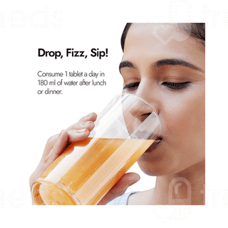 Kapiva Skin Foods Acne Ease Fizz Effervescent Tablet 20