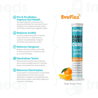 Evafizz Hangover Cure Orange Effervescent Tablet 16