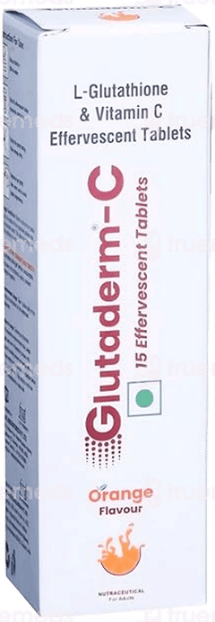 Glutaderm C Orange Flavour Effervescent Tablet 15 Glutaderm C Orange Flavour Effervescent Tablet 15