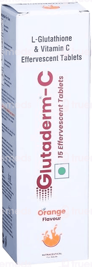 Glutaderm C Orange Flavour Effervescent Tablet 15