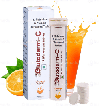 Glutaderm C Orange Flavour Effervescent Tablet 15