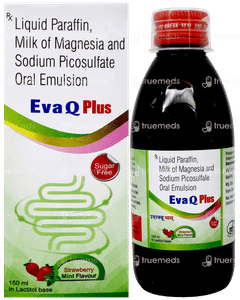 Eva Q Plus Strawberry Mint Flavour Sugar Free Emulsion 150ml Eva Q Plus Strawberry Mint Flavour Sugar Free Emulsion 150ml