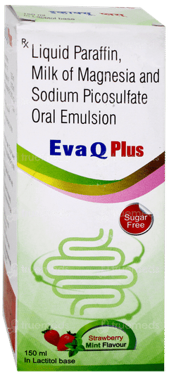 Eva Q Plus Strawberry Mint Flavour Sugar Free Emulsion 150ml Eva Q Plus Strawberry Mint Flavour Sugar Free Emulsion 150ml