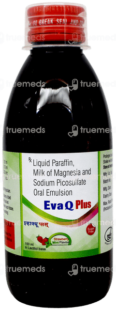 Eva Q Plus Strawberry Mint Flavour Sugar Free Emulsion 150ml Eva Q Plus Strawberry Mint Flavour Sugar Free Emulsion 150ml