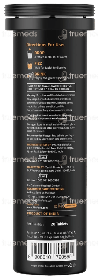 Auric Lung Detox Effervescent Tablet 20