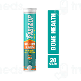Fast&up Fortify Calcium + D3 + K2 + Magensium Orange Flavour No Added Sugar Effervescent Tablet 20
