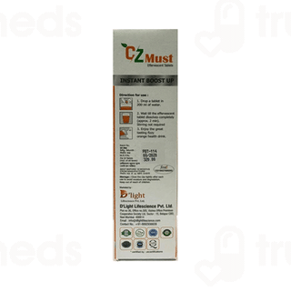 Cz Must Vitamin C 1000Mg Orange Flavour Sugar Free Effervescent Tablet 20