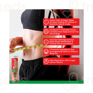 Fast&Up Acv+Carnitine Lemon Flavour Zero Sugar Effervescent Tablet 15
