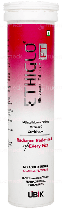 Ethiglo Et Orange Flavour No Added Sugar Effervescent Tablet 15