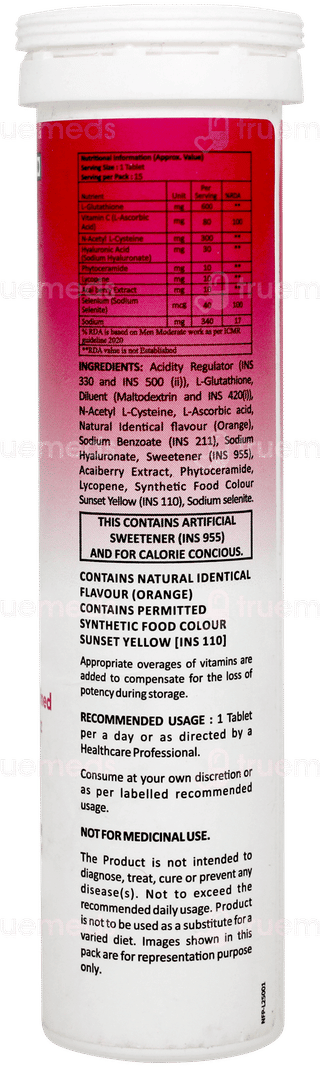 Ethiglo Et Orange Flavour No Added Sugar Effervescent Tablet 15