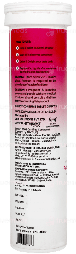 Ethiglo Et Orange Flavour No Added Sugar Effervescent Tablet 15