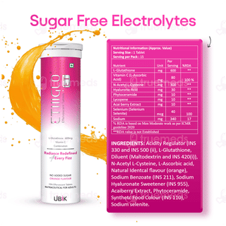 Ethiglo Et Orange Flavour No Added Sugar Effervescent Tablet 15