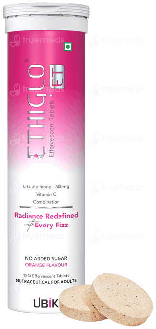 Ethiglo Et Orange Flavour No Added Sugar Effervescent Tablet 15