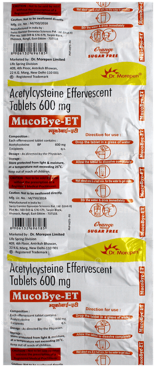 Mucobye Et Orange Flavour Sugar Free Tablet 10