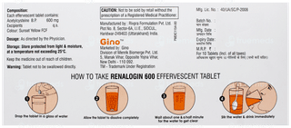Renalogin 600 Orange Flavour Sugar Free Effervescent Tablet 10
